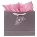 Gift Bag w/ Card LG Landscape Gray/Pink Strength & Dignity Prov. 31:25