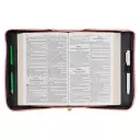 Medium Pastel Meadow Pink Watercolor Faux Leather Bible Cover
