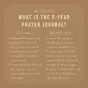 One Thing I Ask 5-Year Prayer Journal