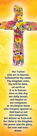 The Lord's Prayer Cross (Pack of 10)