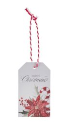 Poinsettia & Holly Gift Tag Set