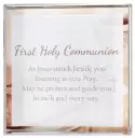 First Holy Square Communion Glass Block Paperweight 3inch x 3 inch