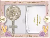 White Imitation Pearl Communion Rosary with Purse