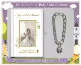 Girl's Communion Gift Set With Rosary Bracelet