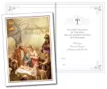 Christmas Mass Bouquet Single Card with Insert