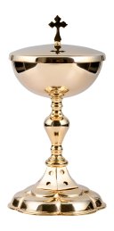 Gold Plated Ciborium H 25 cm