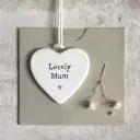 Lovely Mum Porcelain Heart