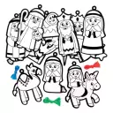 Nativity Fuzzy Art Colour-in Decorations - Pack of 15