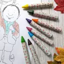 8 Jumbo Crayons  - Percy The Park Keeper