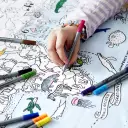 World Map Tablecloth - Colour In & Learn