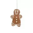 Handmade Felt Gingerbread Friends (Set of 3) Hanging Christmas Decorations