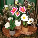 Handmade Felt Dazy Daisy Standing Spring Flower Decoration