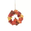 Handmade Felt Autumn Leaves & Pumpkin Wreath Home Decoration