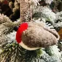 Handmade Rosie Robin Needle Felt Hanging Christmas Tree Decoration