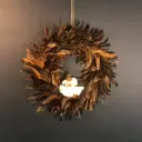 Handmade Felt Fair trade Christmas Angel Hanging Tree Decoration - Black