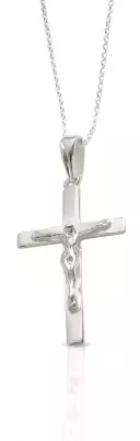 Large Sterling Silver Crucifix Pendant