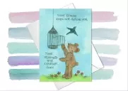Get Well Soon Card Strength And Courage Single card