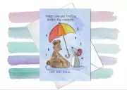 Get Well Soon Card Under The Weather Single card