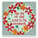 The Joy of the Lord - set of 4 ceramic coasters in gift box