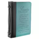 Large Serenity Prayer Aqua Two-tone LuxLeather Bible Cover
