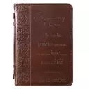Large "Amazing Grace" Brown LuxLeather Bible Cover