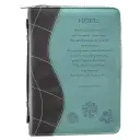 Medium "Hope" Turquoise LuxLeather Bible Cover
