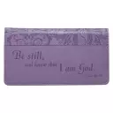 Checkbook Wallet Purple Be Still Ps. 46:10