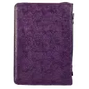Large Faith Purple Imitation Leather Bible Cover