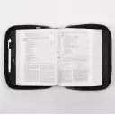 Medium Two-Fold Organizer Black LuxLeather Bible Cover
