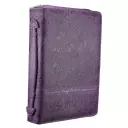 Large Philippians 4:13 Purple Floral LuxLeather Bible Cover
