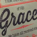 Retro Blessings Grace Canvas Tote Bag