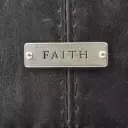 Medium "Faith" Badge Black Classic LuxLeather Bible Cover