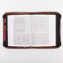 Large "Faith" Badge (Brown) Classic LuxLeather Bible Cover