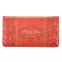 Checkbook Wallet Coral Amazing Grace