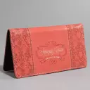 Checkbook Wallet Coral Amazing Grace