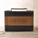 Large I Will Strengthen You Two-tone Bible Cover - Isaiah 41:10