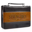 Medium I Will Strengthen You Two-tone Bible Cover - Isaiah 41:10