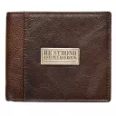Wallet Leather Brown Be Strong & Courageous Badge