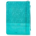 Medium Everlasting Love Turquoise Faux Leather Bible Cover - Jeremiah 31:3
