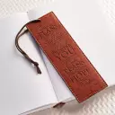 I Know The Plans LuxLeather Brown Bookmark