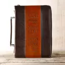 Large The Plans Two-tone Brown Classic Faux Leather Bible Cover -  Jeremiah 29:11