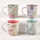 Floral Inspirations Set of 4 Mugs