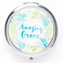 Amazing Grace Compact Folding Mirror 2x Magnification Ultra Portable for Purses/Travel Inspirational Gift for Women Ladies Girls Retreats Weddings Showers