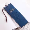 Bookmark-Pagemarker-Faithful Servant-LuxLeather-Navy Blue