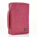 Small Jesus Fish, Red Canvas Bible Cover
