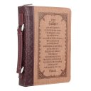 Medium The Lord's Prayer Brown Two-tone Faux Leather Classic Bible Cover