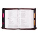 Medium The Lord's Prayer Brown Two-tone Faux Leather Classic Bible Cover