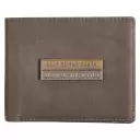 Wallet Leather Gray Salt of the Earth Badge
