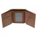 Wallet Leather Brown Ichthus Badge