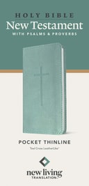 NLT Pocket Thinline New Testament with Psalms and Proverbs (LeatherLike, Teal Cross)